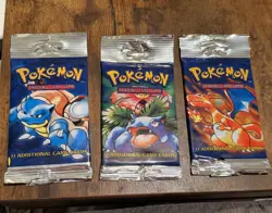 *OPEN* Pokemon Cards - Base Set - 3 Packs with 10 Cards Each - Trading Card Game - Image 1