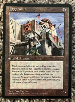 German Juggernaut Revised FBB Foreign Black Border MTG LP Lightly Played - Image 1