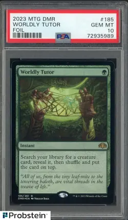 2023 MTG DMR Foil #185 Worldly Tutor PSA 10 GEM MINT - Image 1