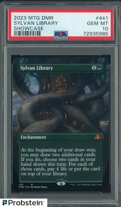 2023 Magic The Gathering DMR Showcase #441 Sylvan Library PSA 10 GEM MINT - Image 1