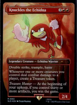 2025 Magic MTG SLD Secret Lair Sonic Borderless Knuckles The Echidna #2082 - Image 1