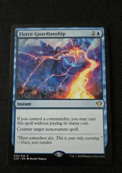 MTG - Fierce Guardianship - Commander 2020 Near Mint Rare - C20 #35 Non Foil - Image 1