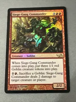 Siege-Gang Commander Foil X1 Duel Deck Version Played Cond. See Pics Front Back - Image 1