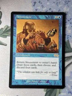 MTG, Attunement NEAR MINT DETAILED PICTURES Urza's Saga Regular - Image 1
