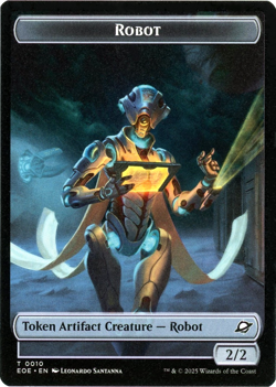 Robot / Emblem - Tezzeret, Cruel Captain Double-Sided Token Edge of Eternities - Image 2