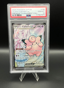 Lillie's Clefairy EX 195 - PSA GEM MINT 10 - Pokemon scarlet & violet promo - Image 1