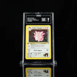 Pokemon Erika's Clefable Gym Heroes 1st Edition Holo Rare #3 TAG 9 Mint - Image 1