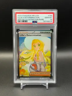 Pokemon Lillie's Determination SIR 184/132 Me01: Mega Evolution PSA 10 GEM - Image 1