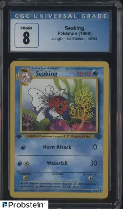1999 Pokemon Jungle 1st Edition #46 Seaking CGC 8 NM-MT - Image 1