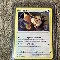 Pokemon Eevee SWSH042 Holo Black Star Promo Sword & Shield - Image 1