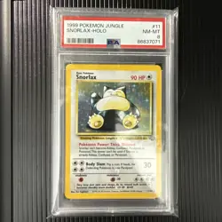 1999 Pokemon Jungle Snorlax Holo Rare Unlimited, 11/64, PSA 8 NM-MT - Image 1