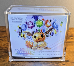 Pokemon Center Prismatic Evolution Elite Trainer Box in Protective Display Case - Image 1