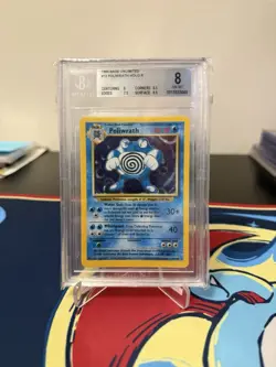 1999 Pokemon Base Set Unlimited #13 Poliwrath BGS 8 Near Mint - Image 1