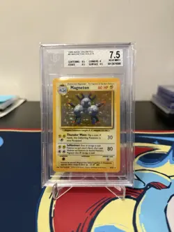 1999 Pokemon Base Set Unlimited #9 Magneton BGS 7.5 Near Mint - Image 1