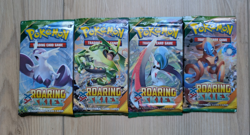2016 POKEMON XY ROARING SKIES Booster Packs Complete Pack Art Set - Image 1