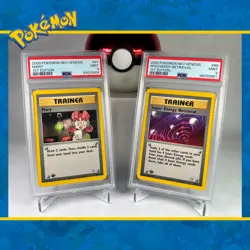 Mary & Super Energy Retrieval - Pokemon TCG - Neo Gen 1st Edition - PSA 9 - Image 1
