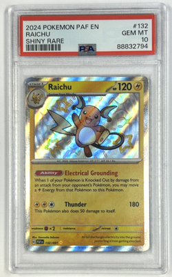 2024 Pokemon Paldean Fates Raichu Shiny Rare PSA 10 - Image 1