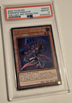 2022 YU-GI-OH! THE LOST ART PROMOTION Parasite Paracide LART-EN043 PSA 10 - Image 2