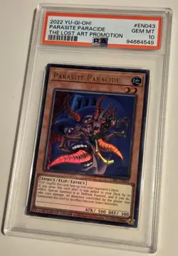 2022 YU-GI-OH! THE LOST ART PROMOTION Parasite Paracide LART-EN043 PSA 10 - Image 3