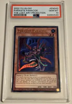 2022 YU-GI-OH! THE LOST ART PROMOTION Parasite Paracide LART-EN043 PSA 10 - Image 4