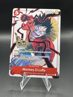Monkey D. Luffy RARE 3RD ANNIVERSARY PROMO ALT ART ST01-012 ONE PIECE TCG NM - Image 1