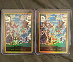 One Piece Egghead Gold DON OP14 The Azure Sea's Seven In Hand TWO -2x LOT GOLD - Image 1