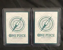 One Piece Egghead Gold DON OP14 The Azure Sea's Seven In Hand TWO -2x LOT GOLD - Image 2