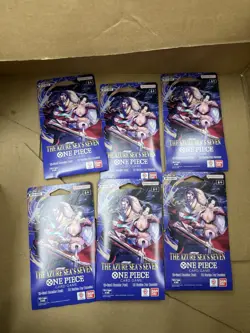 One Piece TCG OP14 The Azure Sea’s Seven Booster Pack Lot Of 6 Factory Sealed - Image 1
