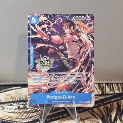 Portgas.D.Ace OP07-053 Alt Art 3rd Anniversary Stamped Promo One Piece TCG NM - Image 1