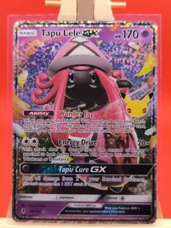 Tapu Lele GX 60/145 Celebrations Textured Ultra Rare Holo Pokemon Card * New * - Image 1
