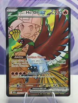 Pokemon TCG Ethan's Ho-Oh EX Ultra Rare Full Art Destined Rivals 209/182 NM - Image 1