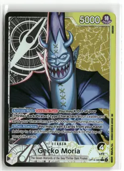 Gecko Moria - (Alternate Art) OP14-080 The Azure Sea's Seven One Piece Foil NM - Image 1