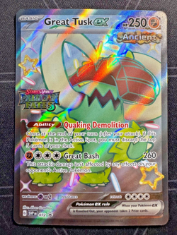 Great Tusk ex - 072 (Paldean Fates Stamped) Miscellaneous Cards &... - Image 1