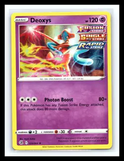 💥 Deoxys - 120/264 - Holo Rare Fusion Strike Set TCG - Pokemon Card - Image 1