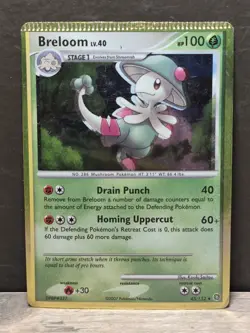 Breloom 45/132 Holo Uncommon 2007 Pokemon Secret Wonders ERROR CARD - Image 1