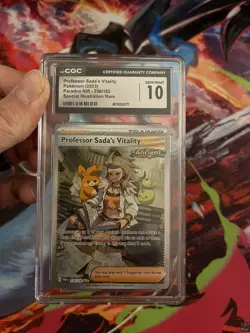 CGC 10 Professor Sada's Vitality 256 Paradox Rift Secret Art Rare Pokemon Card - Image 1