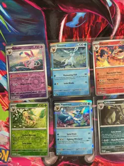Eeveelutions Complete Prismatic Evolutions Pokemon Cards Bundle Lot Of 8 - Image 2