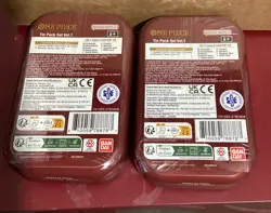 Lot of 2 One Piece Card Game Mini Tin Pack Set Vol 1 TS-01 Both Art Tins New - Image 2