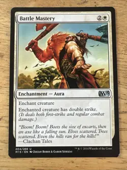 MTG Magic The Gathering Card Battle Mastery Enchantment Aura White M15 - Image 1