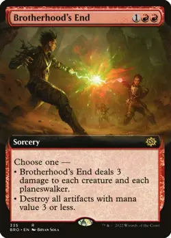 Brotherhood's End | FOIL | MTG The Brothers' War (Extended Art) #335 | M/NM - Image 1