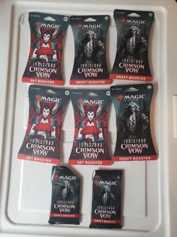 Lot of (8) Magic: The Gathering Innistrad Crimson Vow Draft Booster Packs SEALED - Image 1