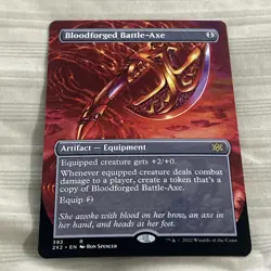Bloodforged Battle-Axe (Borderless) Double Masters 2022 Magic The Gathering - Image 1