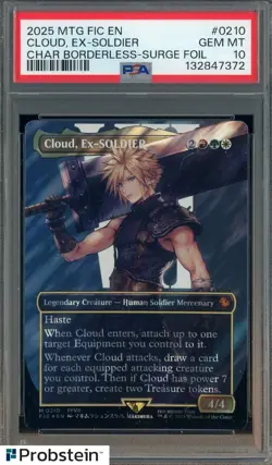 #3 2025 MTG EN Character Borderless Surge Foil #0210 Cloud PSA 10 GEM MINT - Image 1