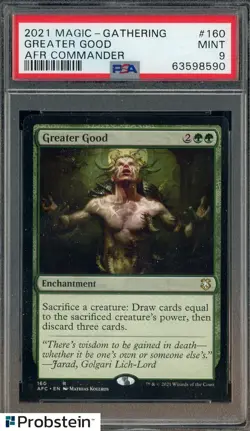 2021 Magic The Gathering AFR Commander #160 Greater Good PSA 9 - Image 1