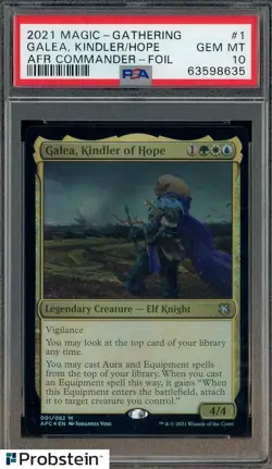 2021 Magic The Gathering AFR Commander Foil #1 Galea Kindler Of Hope PSA 10 - Image 1