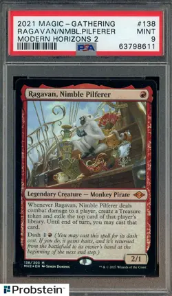 2021 MTG Modern Horizon 2 #138 Ragavan Nimble Pilferer Foil PSA 9 MINT - Image 1