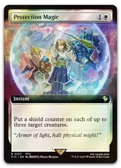Protection Magic (Extended Art) #107 (Foil) (NM) Final Fantasy FIC Magic MTG - Image 1