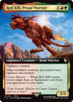 Red XIII, Proud Warrior (Extended Art) #181 Damaged Final Fantasy FIC Magic MTG - Image 1