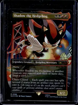 2025 Magic MTG SLD Secret Lair Sonic Borderless Shadow The Hedgehog #2086 - Image 1