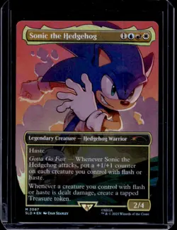 2025 Magic MTG SLD Secret Lair Sonic Borderless Sonic The Hedgehog #2087 - Image 1